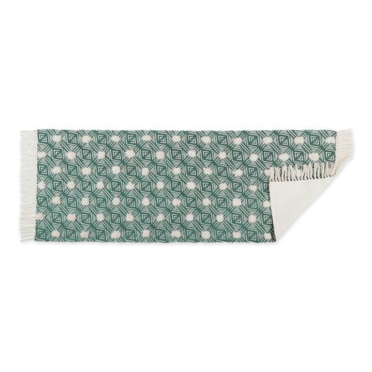 DII® Diamond Printed Off-White Hand-Loomed Shag Rug Runner 2ft. x 6ft